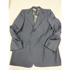 Vintage Hughes Hatcher Mens 40 Sport Coat Made In USA Blue